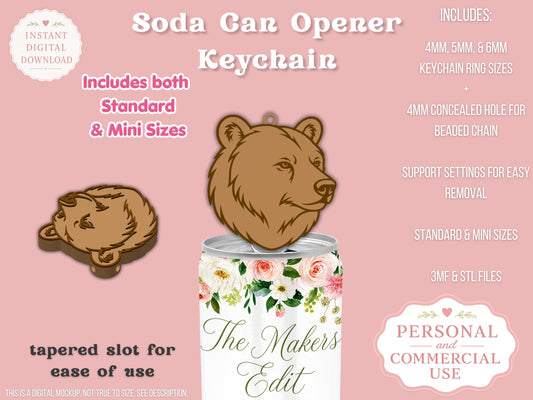 Bear - Can Tab Opener - Digital File